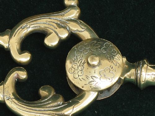 fig 2. LOVELY GENUINE SOLID BRASS VICTORIAN ART NOUVEAU COMPANION SET FIRE IRONS C1880