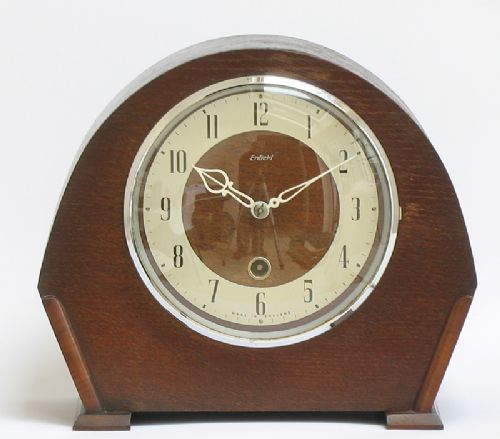 Charming Art Deco Oak Mantel Clock by Enfield C1940