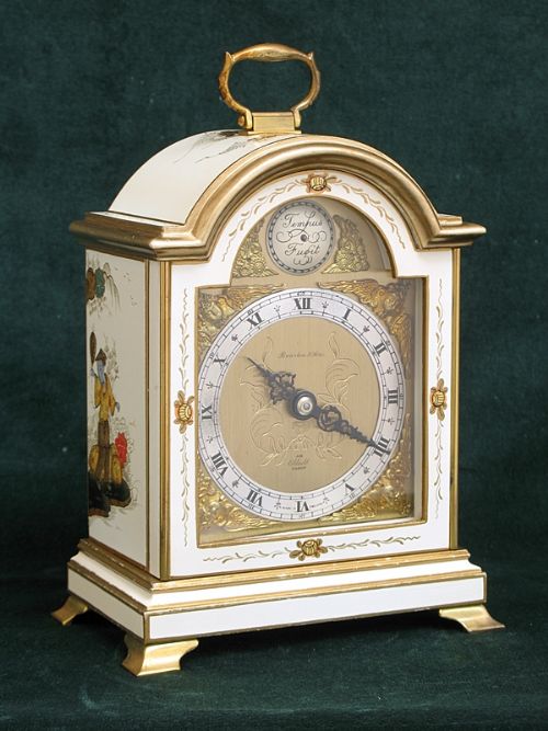 Rare Small Chinoiserie Mantel Clock by Elliot
