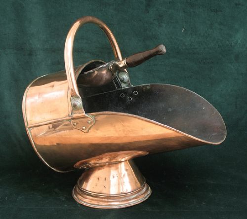 Lovely Victorian Copper Coal Scuttle C1880