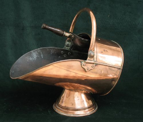 fig 1. LOVELY VICTORIAN COPPER COAL SCUTTLE C1880