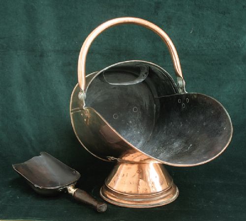 fig 3. LOVELY VICTORIAN COPPER COAL SCUTTLE C1880