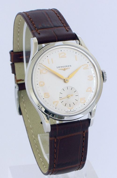 fig 1. STUNNING LONGINES 12.68Z STAINLESS STEEL MENS WATCH C1953