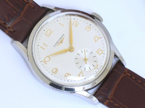 fig 5. STUNNING LONGINES 12.68Z STAINLESS STEEL MENS WATCH C1953