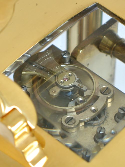 fig 6. EXCEPTIONAL VICTORIAN 18CT GOLD PLATED STRIKING CARRIAGE CLOCK C1900
