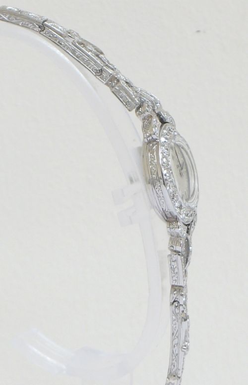 fig 2. STUNNING RARE OMEGA PLATINUM AND 2CT DIAMOND LADIES COCKTAIL WATCH C1960