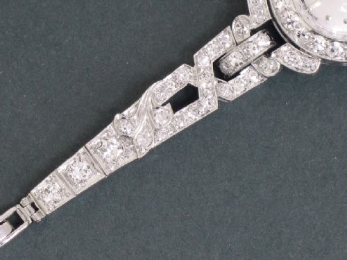 fig 8. STUNNING RARE OMEGA PLATINUM AND 2CT DIAMOND LADIES COCKTAIL WATCH C1960