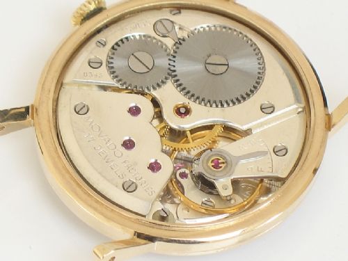 fig 6. SOLID 9CT GOLD MOVADO CALIBRE 125 MENS WATCH 1960