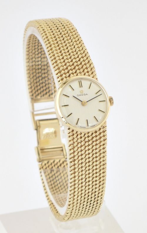fig 1. EXQUISITE SOLID 9CT GOLD OMEGA LADIES COCKTAIL WATCH