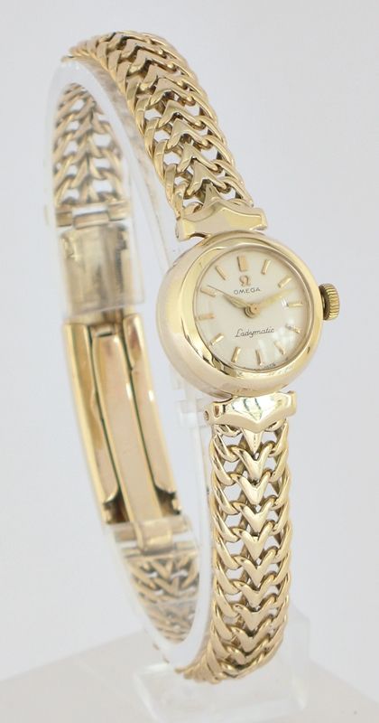 fig 1. STUNNING SOLID 9CT GOLD OMEGA LADYMATIC CALIBRE 455 LADIES COCKTAIL WATCH