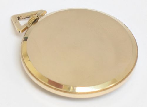 fig 6. STUNNING SOLID 9CT GOLD MENS POCKET WATCH BY GARRARD AND VERTEX REVUE