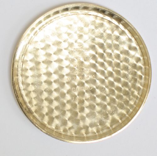fig 8. STUNNING SOLID 9CT GOLD MENS POCKET WATCH BY GARRARD AND VERTEX REVUE