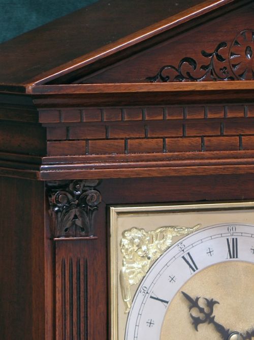 fig 3. SUPERB VICTORIAN MAHOGANY TING TANG MANTEL CLOCK BY WINTERHALDER AND HOFFMEIER C1880