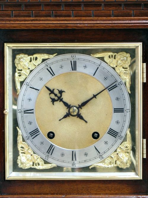 fig 5. SUPERB VICTORIAN MAHOGANY TING TANG MANTEL CLOCK BY WINTERHALDER AND HOFFMEIER C1880