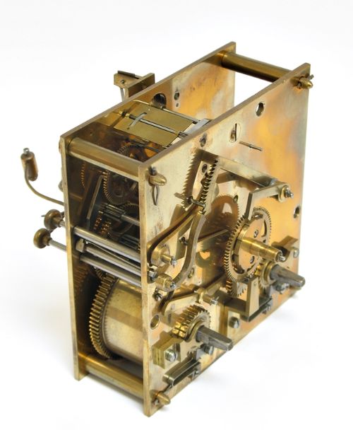 fig 7. SUPERB VICTORIAN MAHOGANY TING TANG MANTEL CLOCK BY WINTERHALDER AND HOFFMEIER C1880