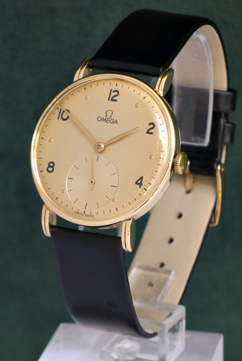 Rare Solid 14ct Gold Omega 30t2 Mens Watch C1947-48