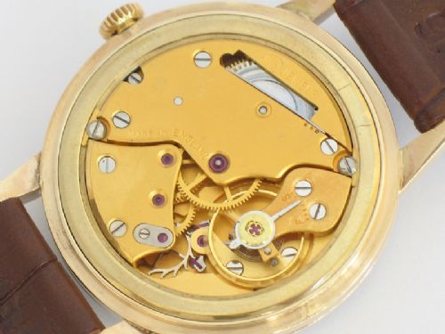 fig 6. VERY RARE 18 JEWEL SMITHS EVEREST SOLID 9CT GOLD MENS WATCH WITH ORIGINAL BOX