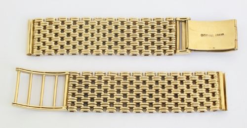 fig 1. HEAVY 45g SOLID 9CT GOLD MENS WATCH BRACELET OR STRAP