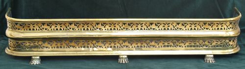 Beautiful Georgian Regency Solid Brass Fire Fender C1820