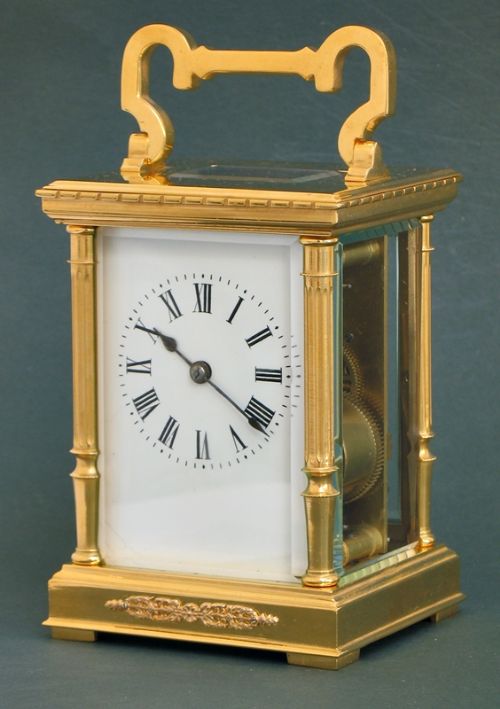 Beautiful Victorian 18ct Gold Plated Striking Carriage Clock C1900