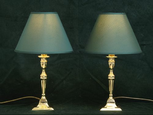 fig 1. BEAUTIFUL PAIR OF GENUINE GEORGIAN BRASS TABLE OR DESK LAMPS C1820