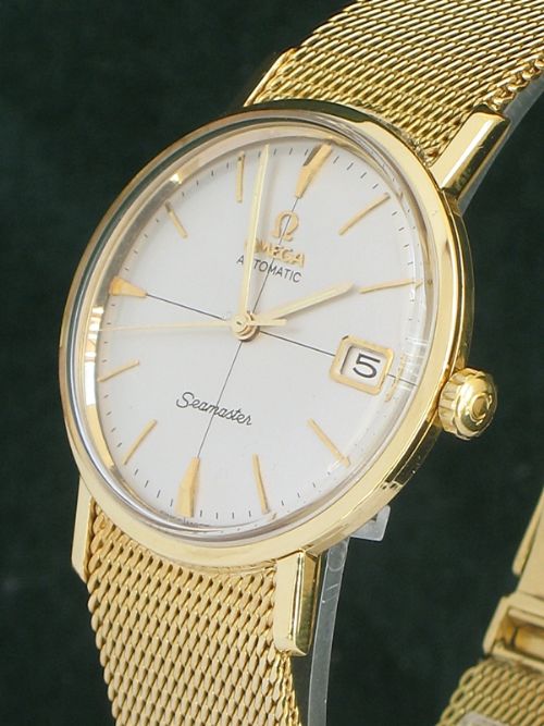 fig 2. OUTSTANDING SOLID 18ct GOLD OMEGA SEAMASTER CALENDER AUTOMATIC MENS WATCH c1960