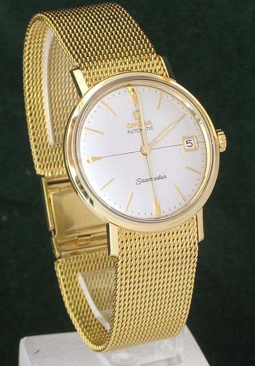 fig 4. OUTSTANDING SOLID 18ct GOLD OMEGA SEAMASTER CALENDER AUTOMATIC MENS WATCH c1960