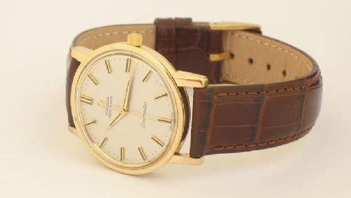 fig 6. SUPERB SOLID 9CT GOLD OMEGA SEAMASTER CAL 552 MENS WATCH 