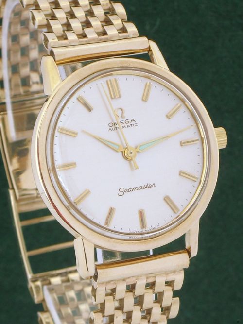 fig 2. RARE SOLID 9ct GOLD OMEGA SEAMASTER AUTOMATIC CALIBRE 552 MENS WATCH