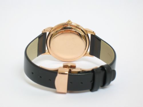 fig 6. RARE ORIGINAL MINT CONDITION SOLID 18CT ROSE GOLD MOVADO MENS WATCH C1946