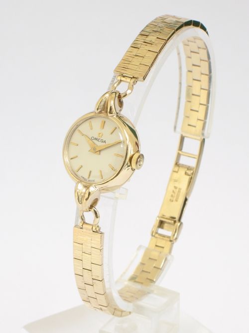fig 1. BEAUTIFUL SOLID 9CT GOLD OMEGA LADIES COCKTAIL WATCH C1953