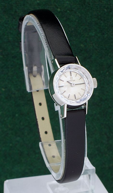 fig 1. EXQUISITE SOLID 18CT WHITE GOLD OMEGA LADIES COCKTAIL WATCH