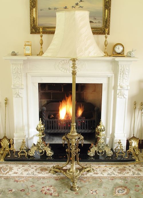 Breathtaking Decorative Victorian Solid Brass Standard Lamp by Messenger C1900