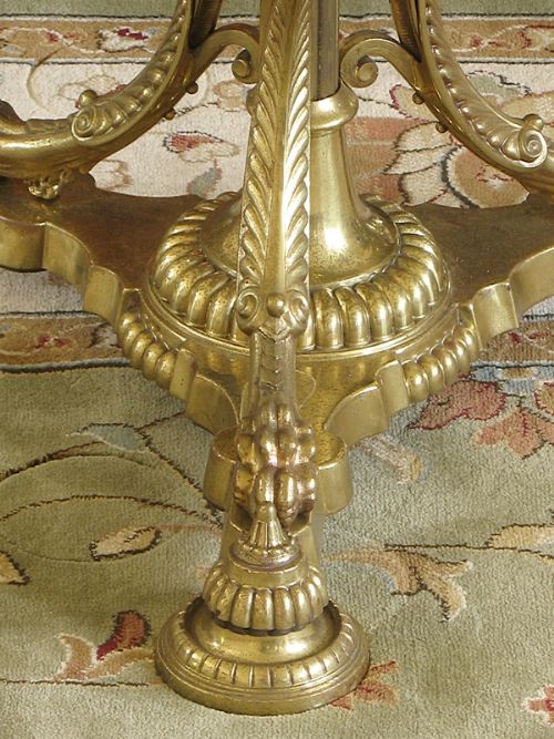 fig 2. BREATHTAKING DECORATIVE VICTORIAN SOLID BRASS STANDARD LAMP BY MESSENGER C1900