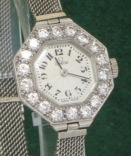 fig 4. STUNNING PLATINUM AND DIAMOND ART DECO LADIES COCKTAIL WATCH C1935