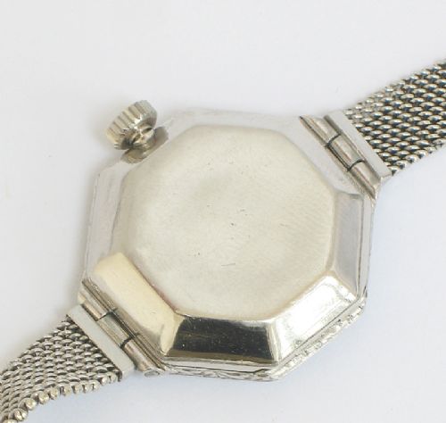 fig 5. STUNNING PLATINUM AND DIAMOND ART DECO LADIES COCKTAIL WATCH C1935