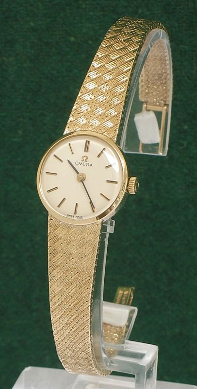 fig 1. BEAUTIFUL SOLID 9CT GOLD LADIES OMEGA COCKTAIL WATCH