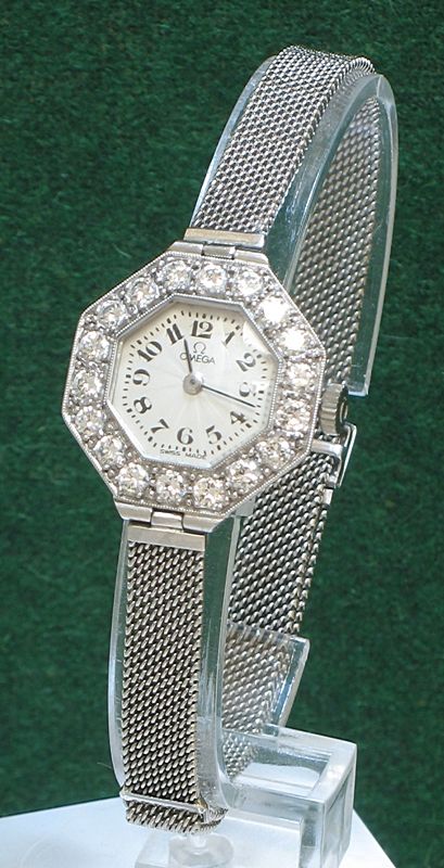 Stunning Platinum and Diamond Art Deco Ladies Cocktail Watch C1935