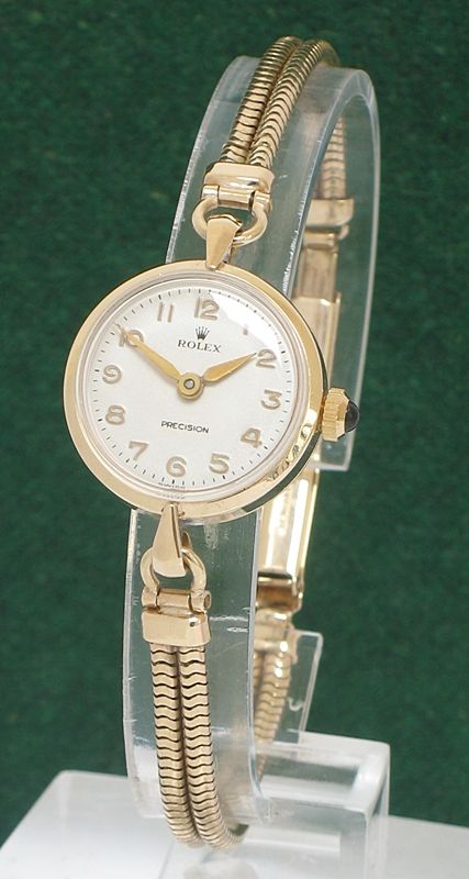 Devine Solid 9ct Gold Rolex Precision Ladies Cocktail Watch