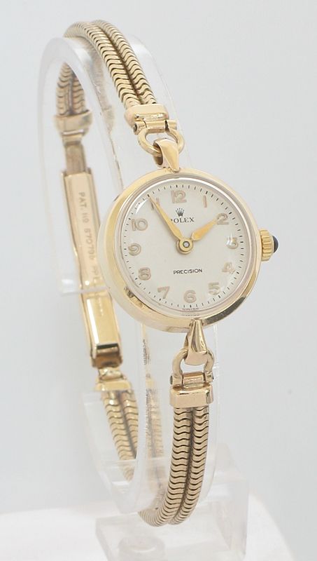 fig 4. DEVINE SOLID 9CT GOLD ROLEX PRECISION LADIES COCKTAIL WATCH