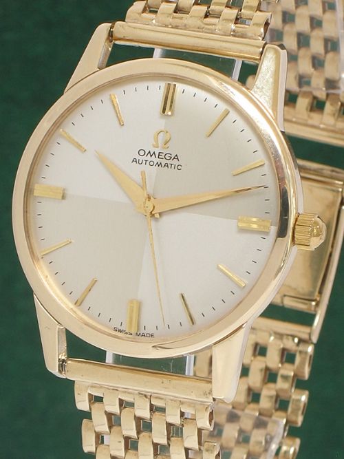 fig 2. SUPERB RARE SOLID 9CT GOLD OMEGA CALIBRE 552 AUTOMATIC MENS WATCH