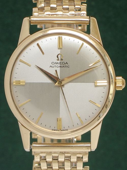 fig 4. SUPERB RARE SOLID 9CT GOLD OMEGA CALIBRE 552 AUTOMATIC MENS WATCH