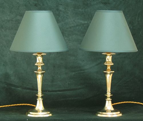Superb Pair of William IV Solid Brass Table or Desk Lamps C1830