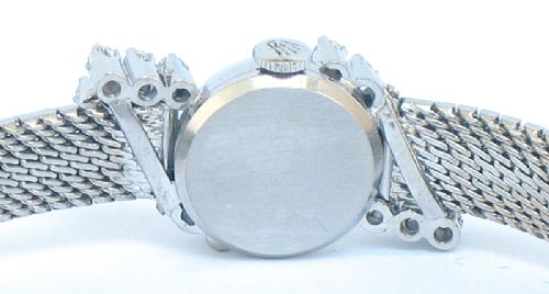 fig 10. EXQUISITE ROLEX PRECISION 18CT WHITE GOLD AND DIAMOND LADIES COCKTAIL WATCH C1955