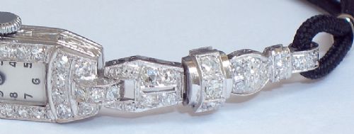fig 6. BREATHTAKING ART DECO LONGINES PLATINUM AND DIAMOND LADIES COCKTAIL WATCH C1933
