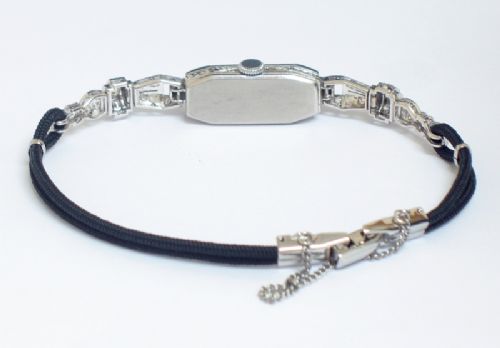 fig 10. BREATHTAKING ART DECO LONGINES PLATINUM AND DIAMOND LADIES COCKTAIL WATCH C1933