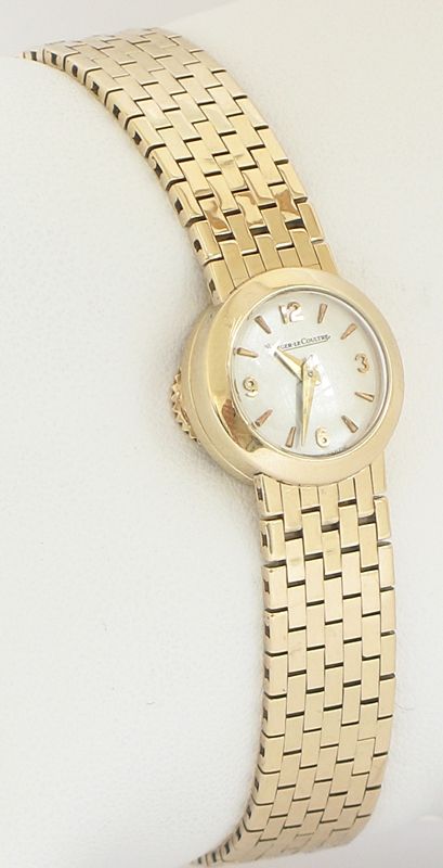 fig 1. STUNNING SOLID 9CT GOLD JAEGER-LECOUNTRE BACKWIND LADIES COCKTAIL WATCH