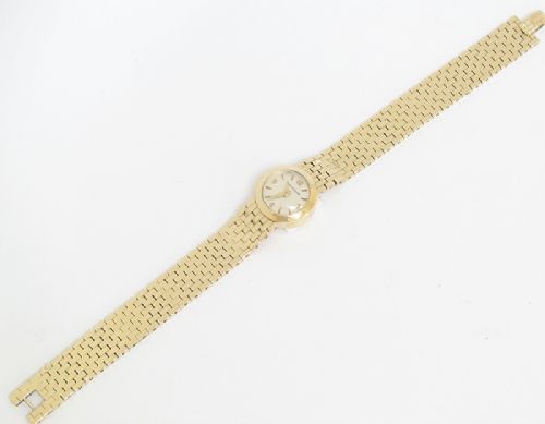 fig 3. STUNNING SOLID 9CT GOLD JAEGER-LECOUNTRE BACKWIND LADIES COCKTAIL WATCH