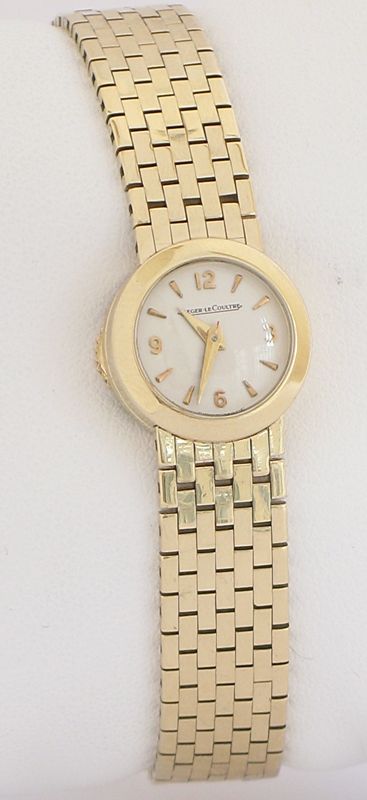fig 4. STUNNING SOLID 9CT GOLD JAEGER-LECOUNTRE BACKWIND LADIES COCKTAIL WATCH