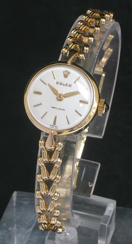 Gorgeous Solid 9ct Gold Ladies Rolex Precision Cocktail Watch C1957